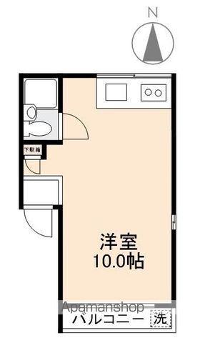 コーポアイアンA・B(ワンルーム/1階)の間取り写真