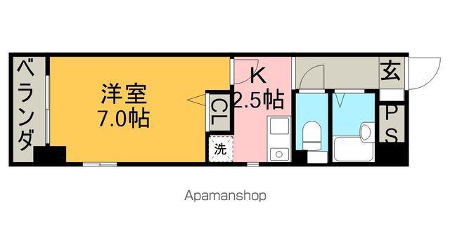 グレイス国府宮Ⅱ(1K/4階)の間取り写真