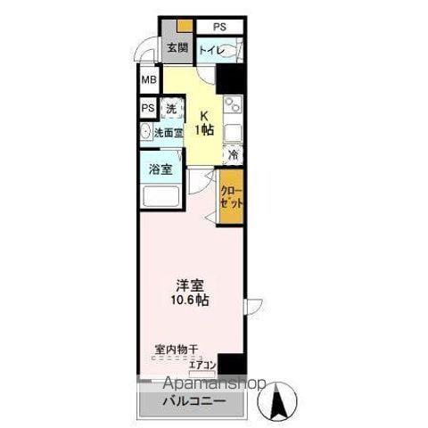 COMFORT(1K/3階)の間取り写真