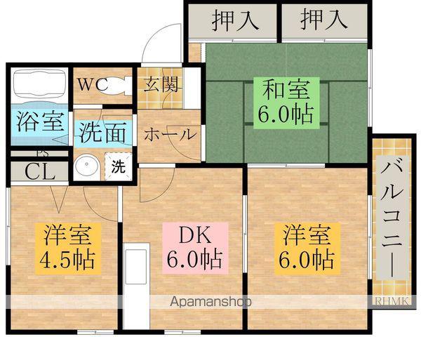 アネックス忠岡(3DK/1階)の間取り写真