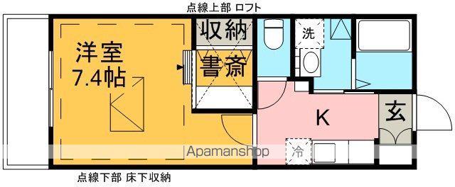 ルネス カシーラ(1K/3階)の間取り写真
