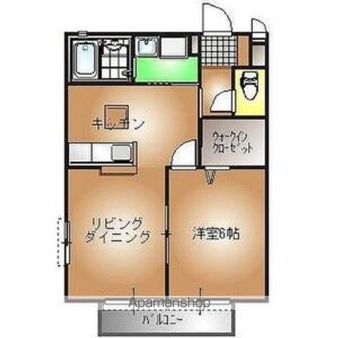 カンタービレA(1LDK/1階)の間取り写真