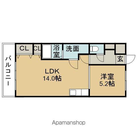 セゾンプランドール晴丘(1LDK/2階)の間取り写真