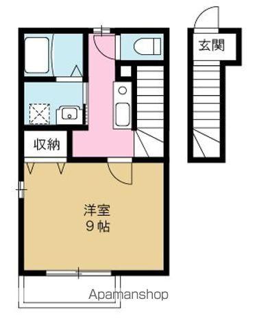 ウィルコート(1K/2階)の間取り写真