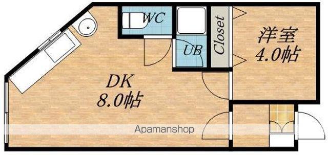 メゾンM Ⅱ(1DK/2階)の間取り写真