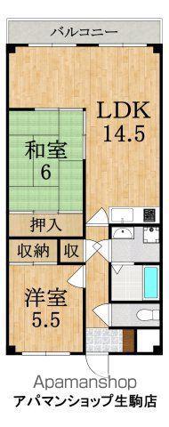 プランドール1(2LDK/3階)の間取り写真