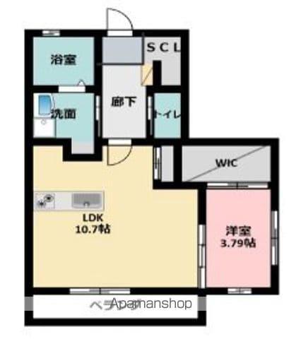 ル・リオン三方原(1LDK/3階)の間取り写真