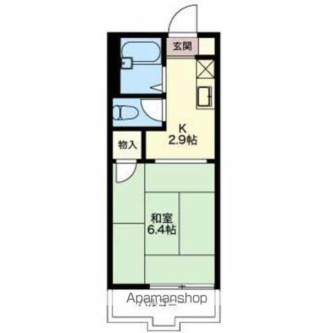 フォーブル萩野(1K/2階)の間取り写真