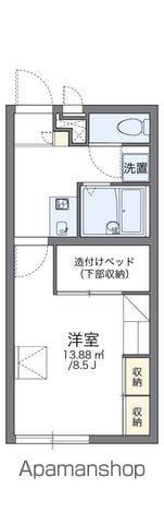 レオパレスリバーサイド(1K/1階)の間取り写真