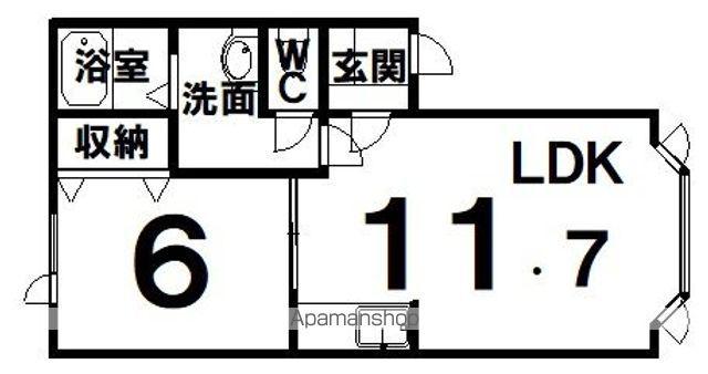 スペースYOU(1LDK/2階)の間取り写真