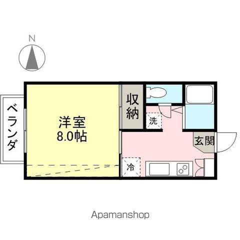 セレニティー(1K/1階)の間取り写真