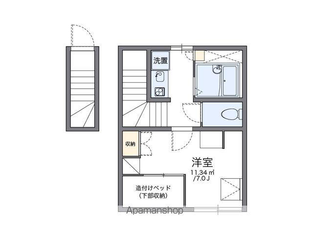 レオパレス幸(1K/2階)の間取り写真