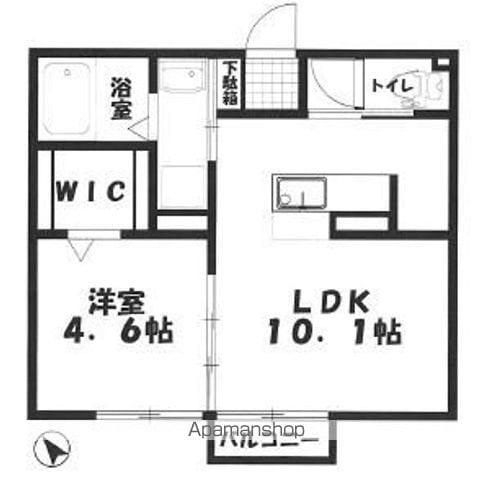 ターフムーア(1LDK/2階)の間取り写真