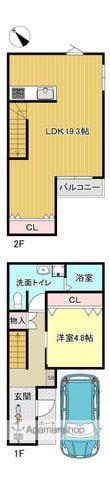 HS COAT(1LDK/1階)の間取り写真