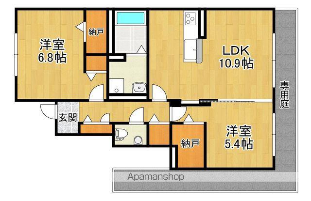ハイムメゾン北長尾町(2LDK/1階)の間取り写真
