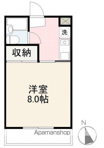 ハーモニースクエア瓦町(1K/2階)の間取り写真