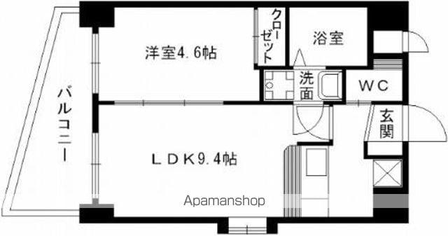AXIS神水(1LDK/6階)の間取り写真
