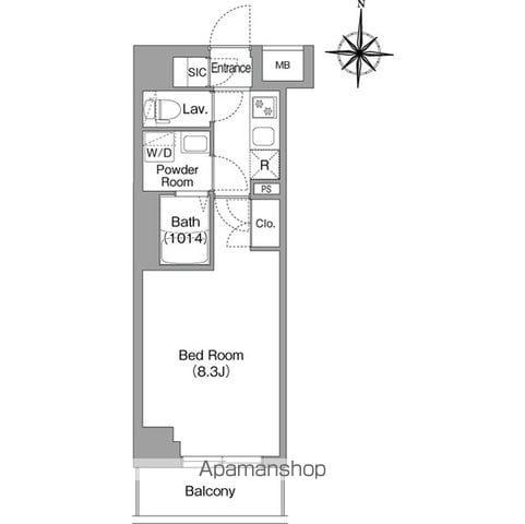 BPRレジデンス大島(1K/5階)の間取り写真