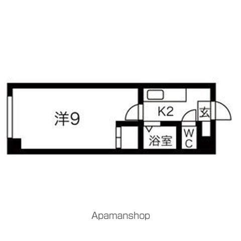 ローヤルハイツ南郷15(1K/4階)の間取り写真