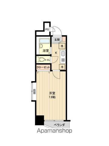 LA DOUCEUR宮町(1K/3階)の間取り写真