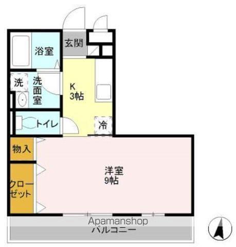 THE RITZ TAKANO(1K/2階)の間取り写真