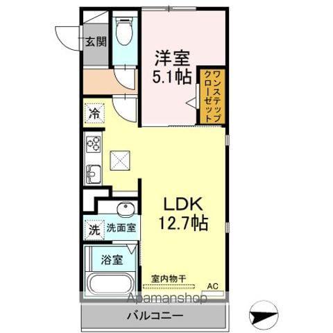 メゾン アネスト(1LDK/1階)の間取り写真