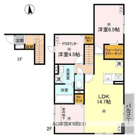 グランヴェール西の京(3LDK/2階)の間取り写真