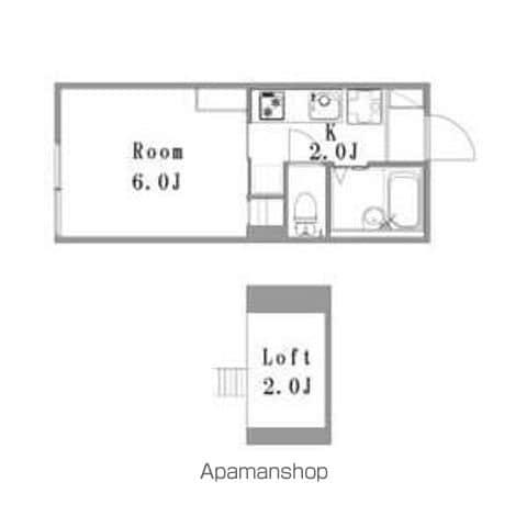 ロータスハウスⅠ(1K/1階)の間取り写真