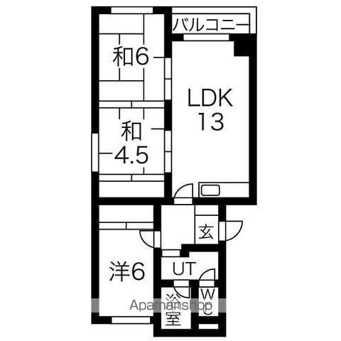 ドミ西野(3LDK/3階)の間取り写真