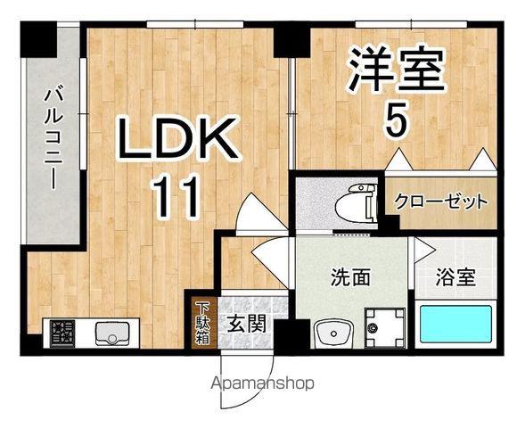 エクセレント天理(1LDK/3階)の間取り写真
