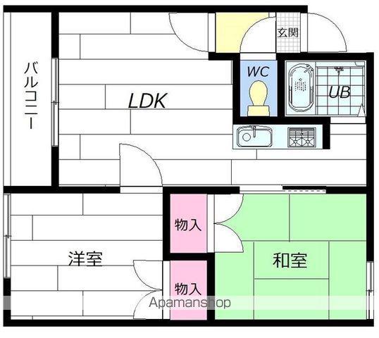 エクセレンス北郷(2LDK/2階)の間取り写真