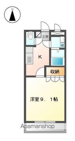 プラムガーデンSIN(1K/1階)の間取り写真