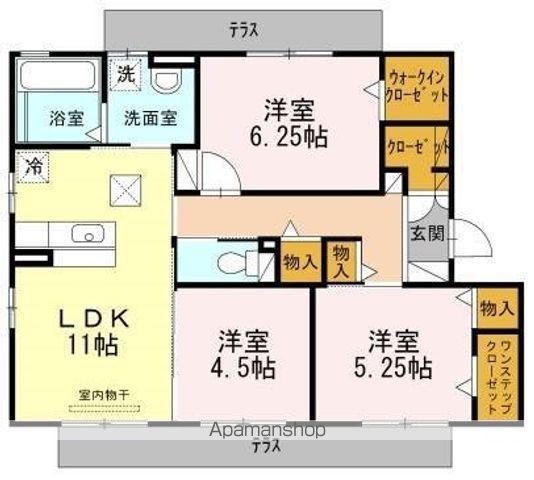 GRACE MOAT(3LDK/1階)の間取り写真