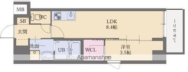 LIFEFIELD諸岡2(1LDK/7階)の間取り写真