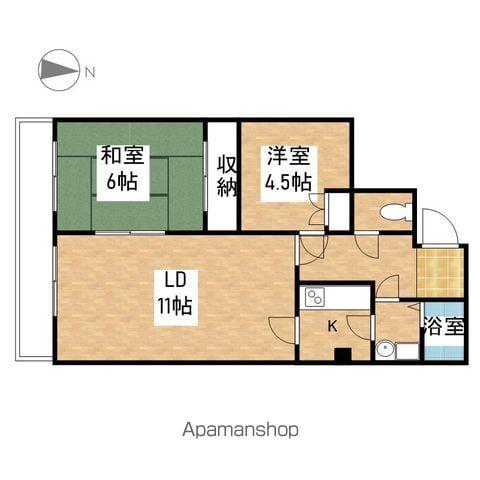 グランセーブル高岳(2LDK/4階)の間取り写真