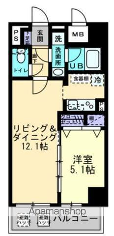 エルドラード常磐町(1LDK/4階)の間取り写真