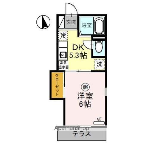 コーポ岡田(1DK/1階)の間取り写真