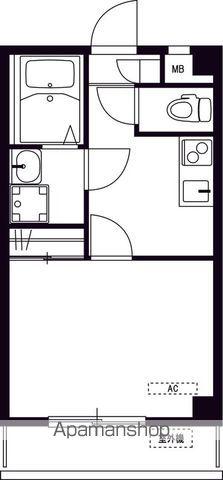 リブリ・西横浜(1K/3階)の間取り写真