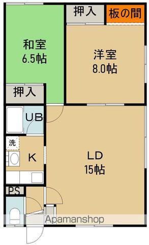 ハイツ日吉(2LDK/1階)の間取り写真