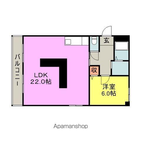 サンコーポ国分(1LDK/3階)の間取り写真
