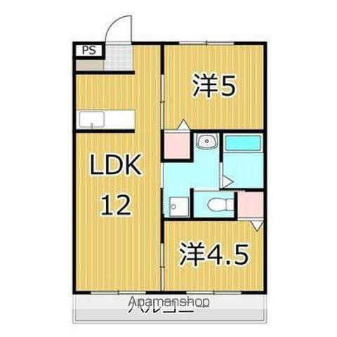 OFFON(2LDK/2階)の間取り写真