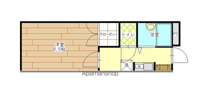 モナークマンション甲府Ⅱ(1K/4階)の間取り写真