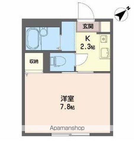 ラフォーレ材木町(1K/2階)の間取り写真