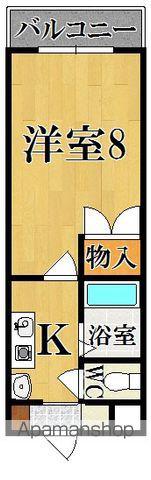 マンション万葉3(1K/1階)の間取り写真