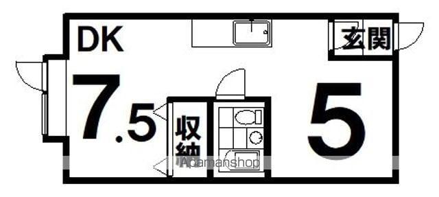 キャンパスONO C(1DK/1階)の間取り写真