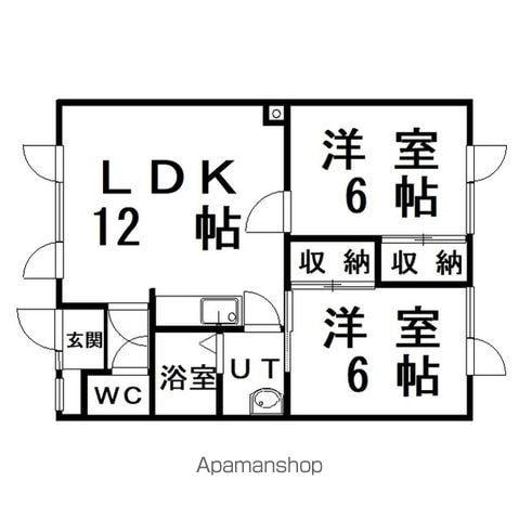 コーポ星(2LDK/2階)の間取り写真