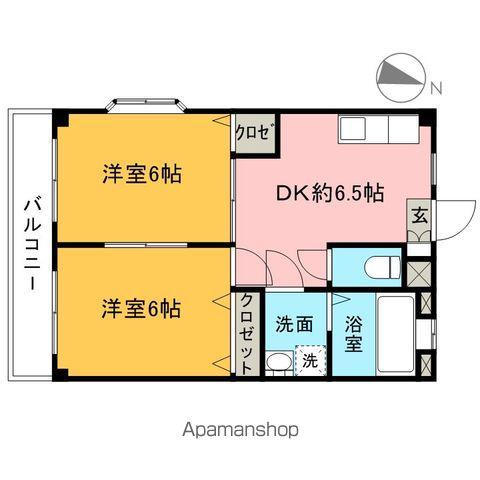 サンクレストM(2DK/2階)の間取り写真