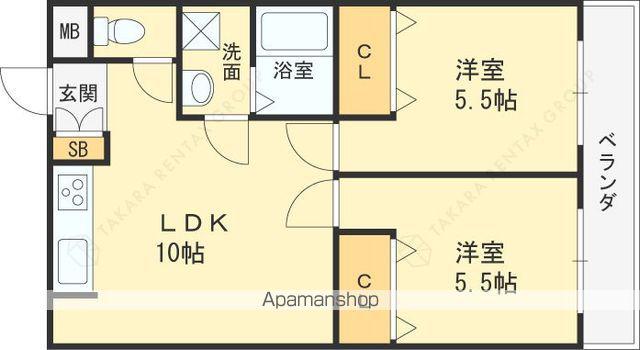 小林マンション(2DK/3階)の間取り写真