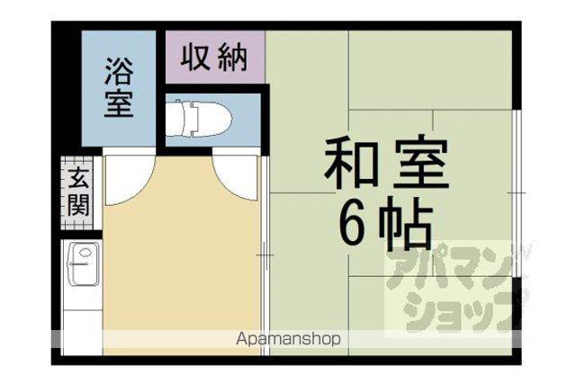 平安荘(1K/2階)の間取り写真