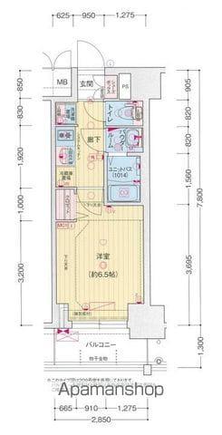 プレサンス広小路通今池(1K/3階)の間取り写真